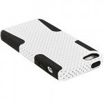 Wholesale iPhone 5S 5 Mesh Hybrid Case (White-Black)